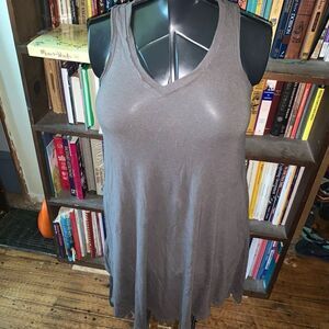 Z Supply gray jersey knit A-line sleeveless XS swing dress
